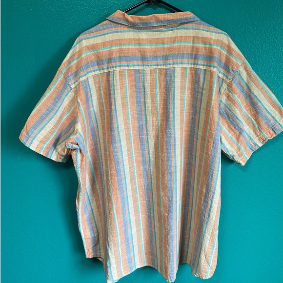 Columbia Under Exposure Striped Yarn Dye Men's Button Up XXL - Picture 8 of 9